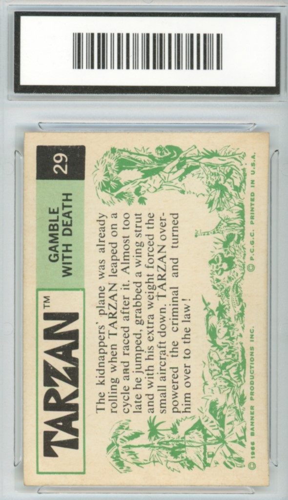 1966 Philadelphia Gum Tarzan Back of Card