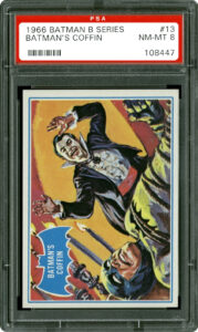 1966 Topps Batman B Series Blue Bat 13b Batmans Coffin