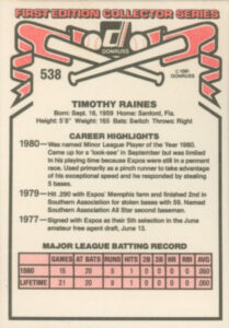 1981 Donruss Baseball Checklist