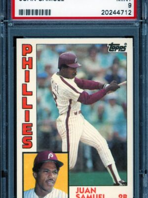 1984 Topps Traded Juan Samuel #105T PSA 9 Mint Philadelphia Phillies Card