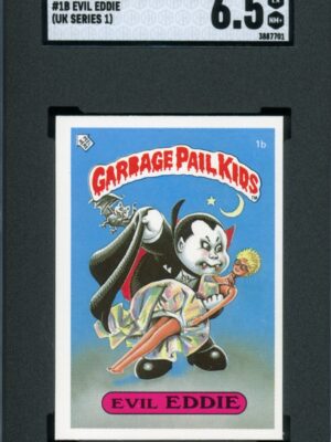 1986 Topps Garbage Pail Kids UK Series 1 #1b Evil Eddie SGC 6.5 EX-NM Sticker