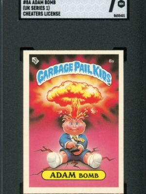 1986 Topps Garbage Pail Kids UK Series 1 #8a Adam Bomb SGC Graded 7 NM Cheaters