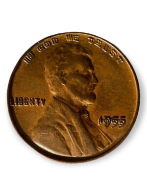 1955 1C Lincoln Wheat Penny Doubled Die Obverse BN