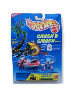 Hot Wheels Crash & Smash Bikes Sonic the Hedgehog Launcher by Mattel