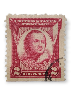 1931 General Pulaski 2 Cent Red US Stamp Scott #690