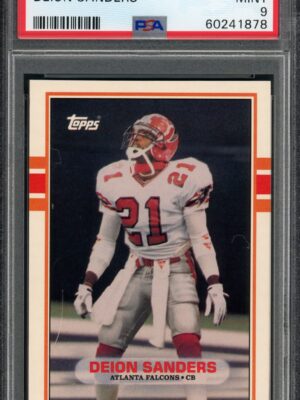 1989 Topps Traded #30T Deion Sanders Rookie PSA 9 Mint Graded Football Card