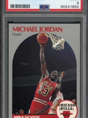 1990 Hoops #65 Michael Jordan PSA 9 Mint Graded Basketball Card Chicago Bulls
