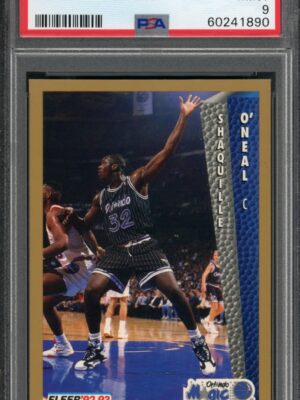 1992 Fleer Drake’s #37 Shaquille O’Neal Rookie PSA 9 Mint Graded Basketball Card