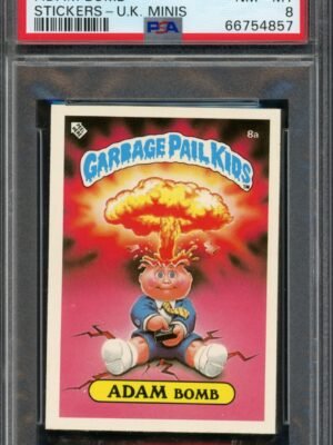 1986 Topps Garbage Pail Kids UK Series 1 #8a Adam Bomb PSA 8 NM-MT Trading Card