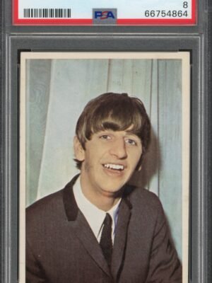 1964 Topps Beatles Color #4 PSA 8 NM-MT Meet Ringo Starr Graded Trading Card