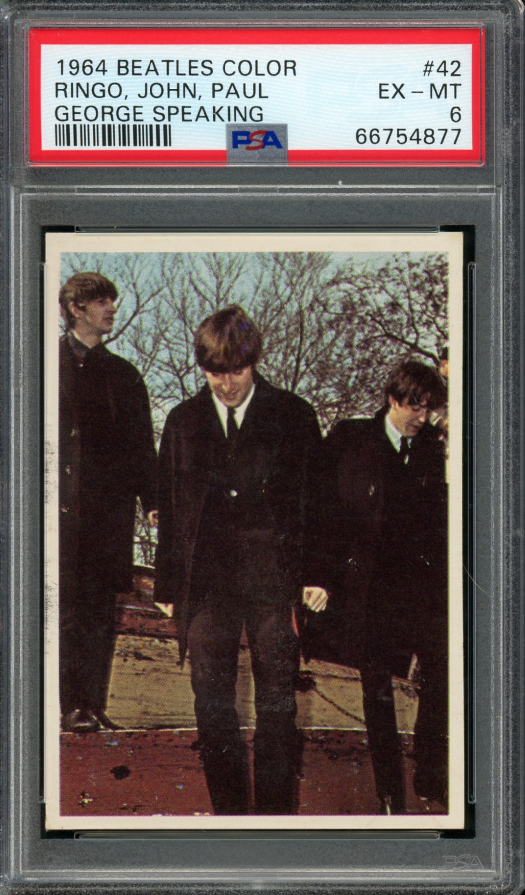 1964 Topps Beatles Color #42 PSA 6 EX-NM Ringo John Paul