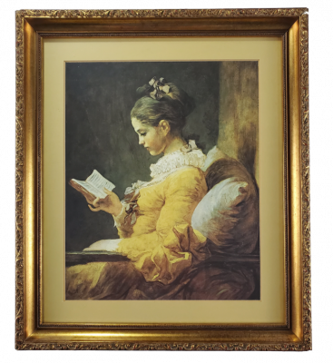 A Young Girl Reading Painting by Jean-Honore Fragonard