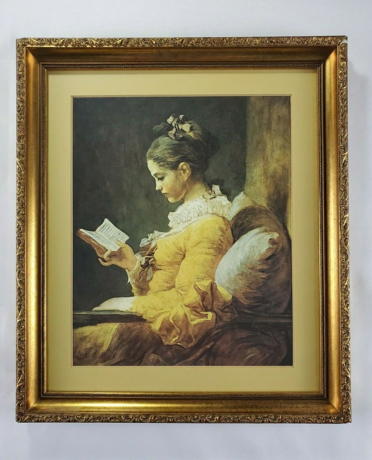 Young-Girl-Reading-by-Jean-Honore-Fragonard-1769-Print-13x15-Gold-Leaf-Frame-304078121573